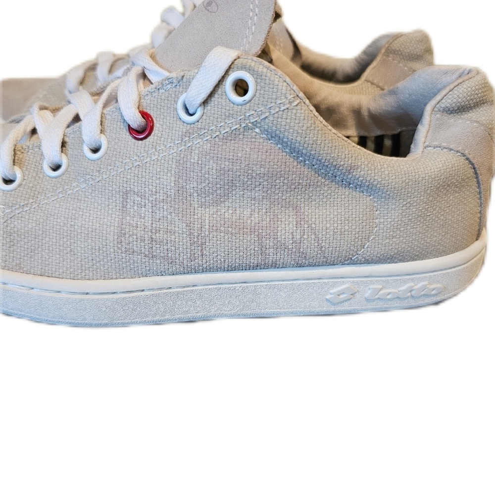 LOTTO women canvas sneakers beige size 7.5 US 38 Eur - Picture 6 of 9